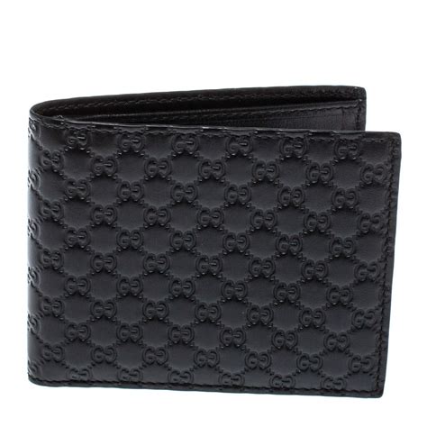 gucci bifold wallet microguccissima black|best luxury bifold wallet.